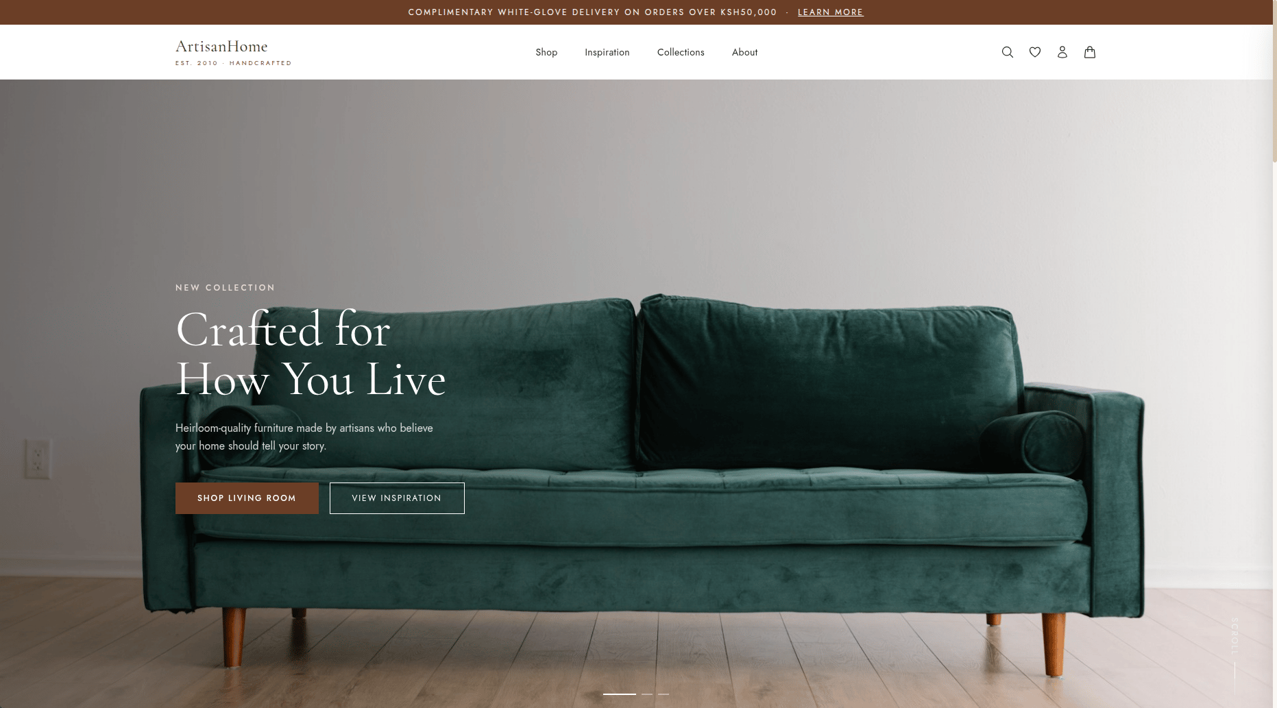 ArtisanHome furniture store, built by Belion Studios